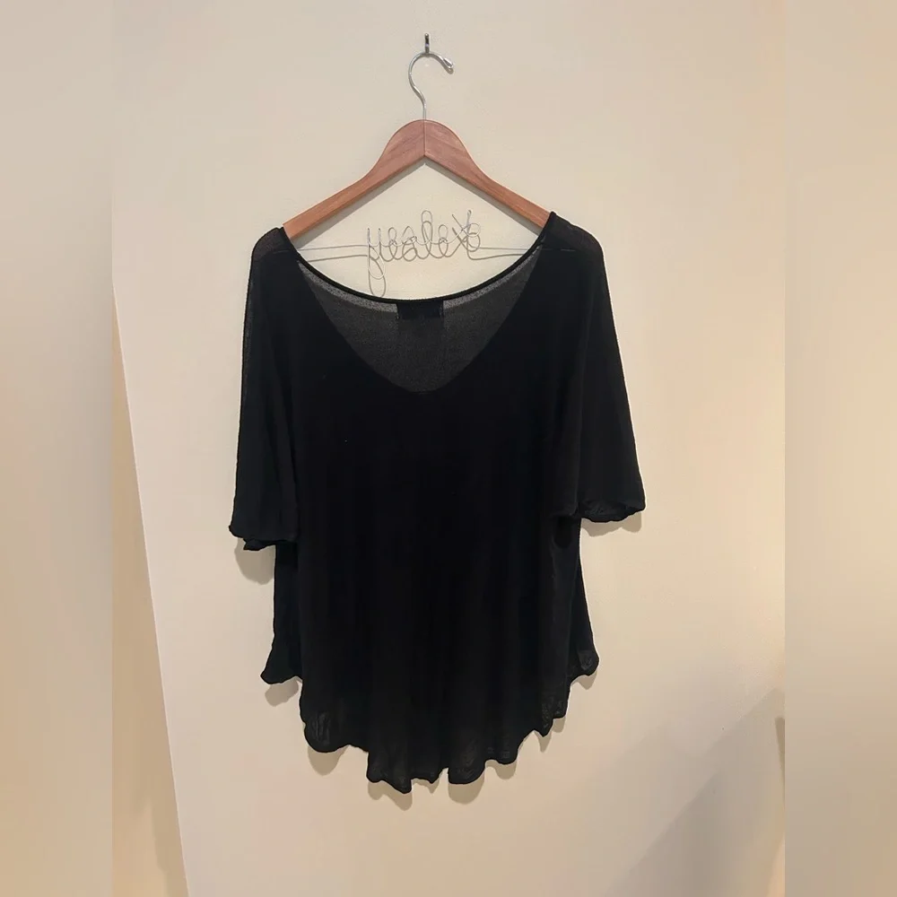 Wildfox Black 'Take Me On Vacation' Oversized Swim Cover Size Small
